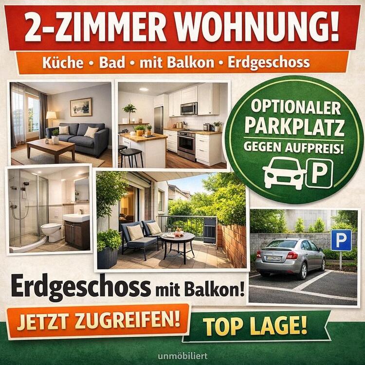 Thumbnail-Renovierte 2-Zimmer-Wohnung mit Balkon in Baunatal – Baunsberg