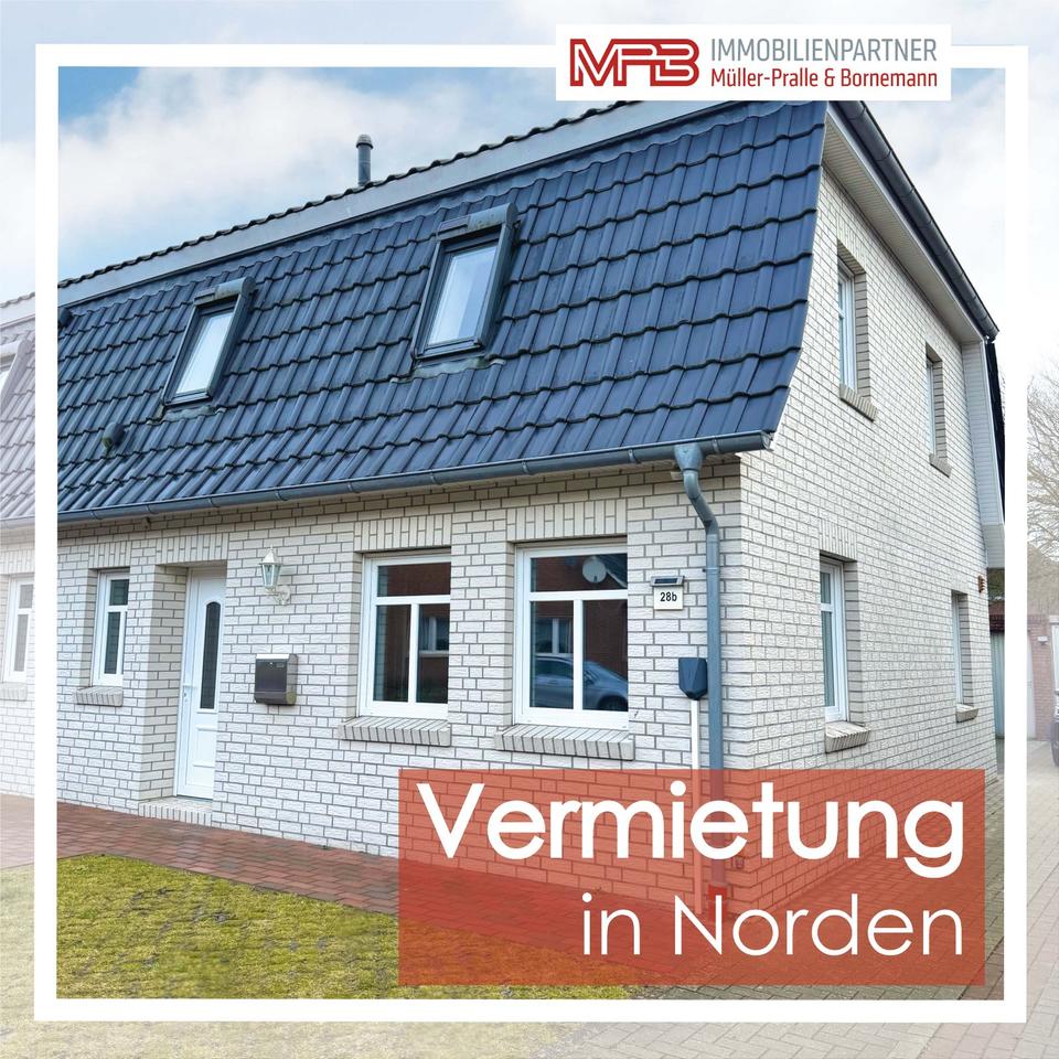 Thumbnail-3-Zimmer-Doppelhaushälfte mit Mansardendach zur Miete in Norden