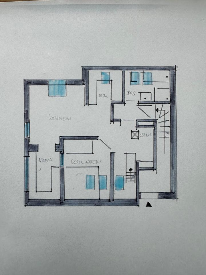 Thumbnail-2 Zi-DG Wohnung, EBK, Wannenbad, Kaminofen