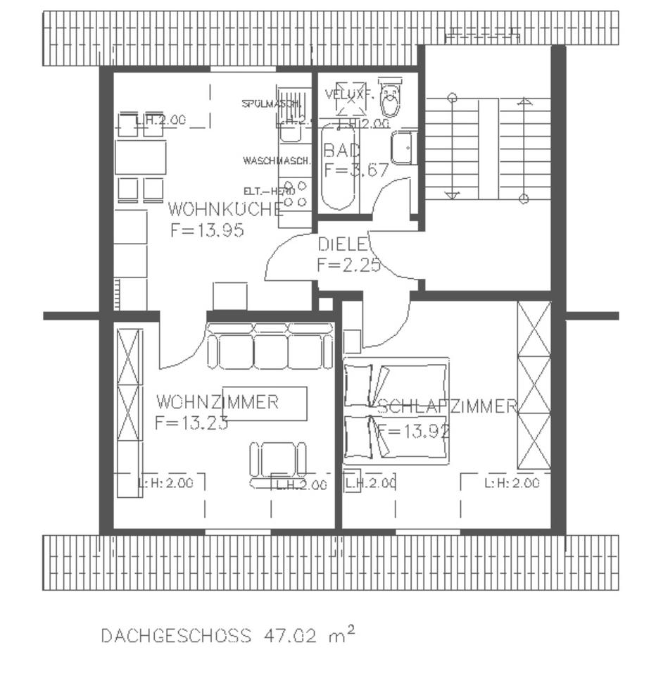 Thumbnail-Tolle 2-Zimmer-DG-Wohnung in Velbert Nähe Herminghauspark