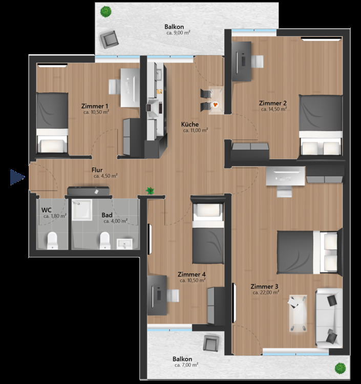 Thumbnail-WG Zimmer in neu sanierter und möblierter Wohnung