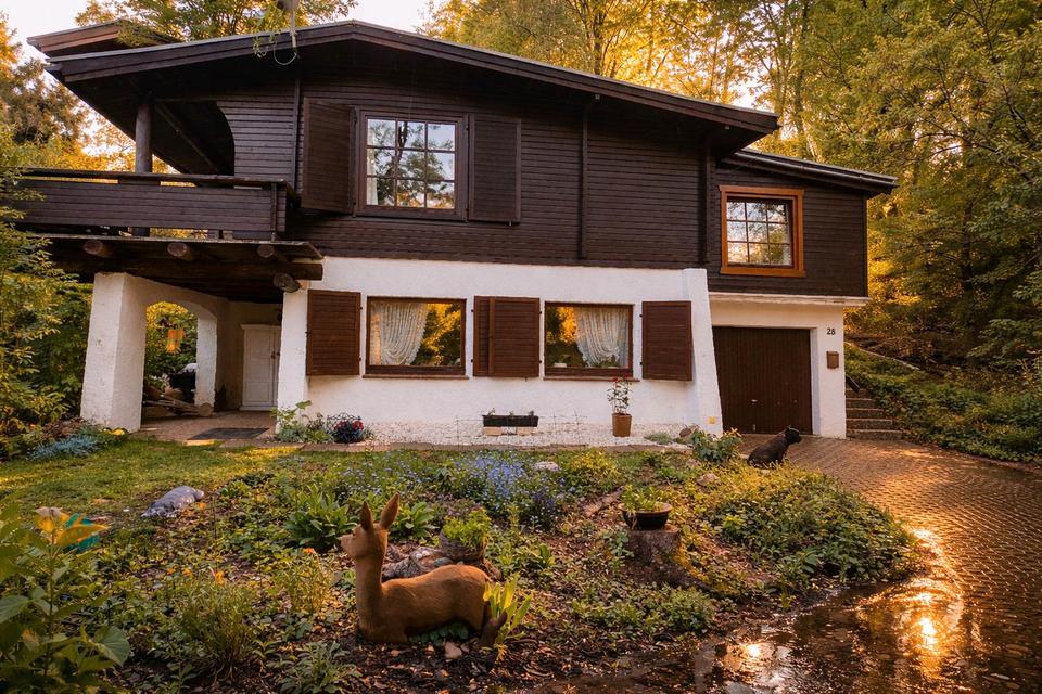 Thumbnail-Idyllisches Ferienblockhaus mit 2 Wohnungen in schöner Waldlage