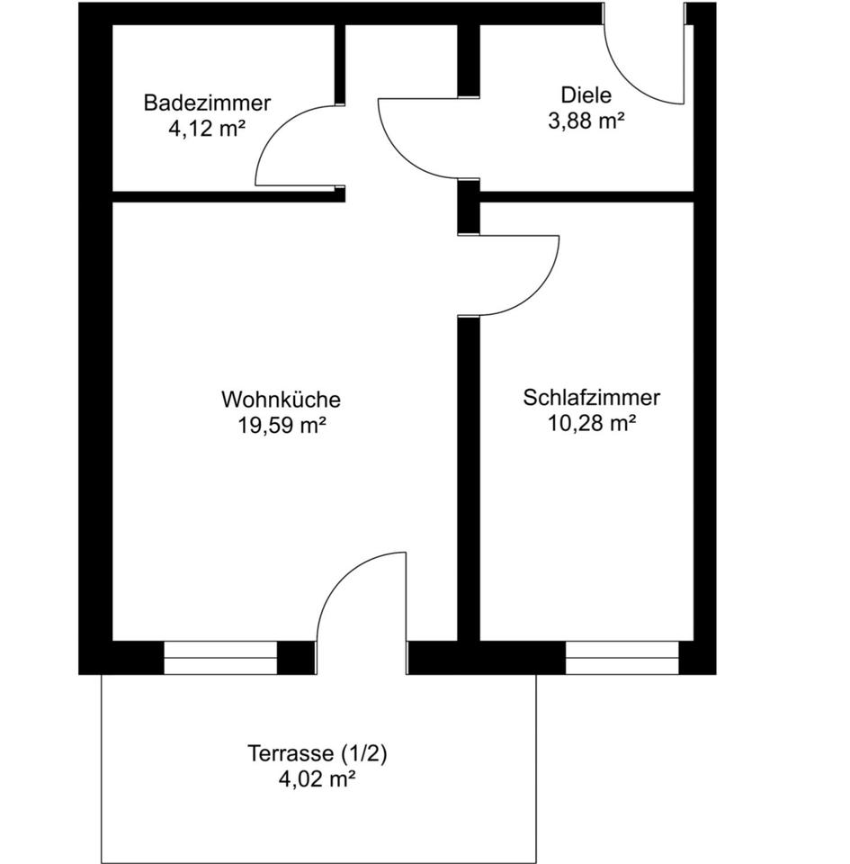 Thumbnail-2 Zimmer Wohnung Mieten Terrasse EG Keller Garage Stellplatz WG