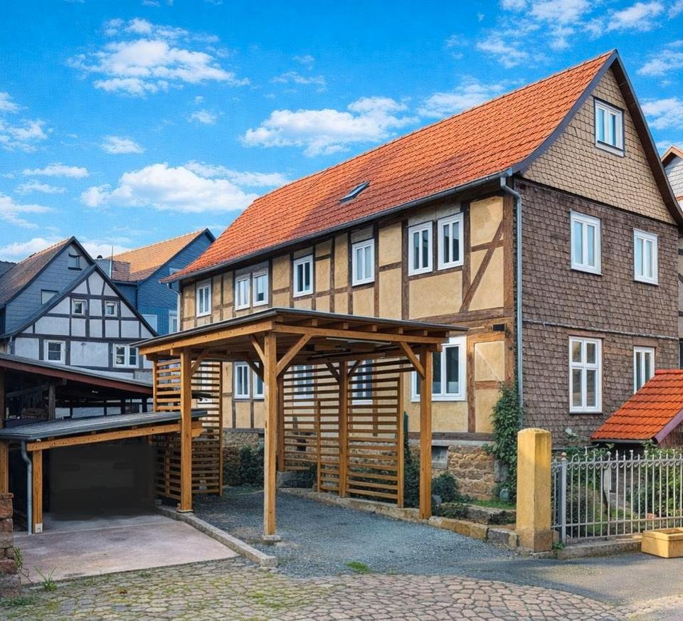 Thumbnail-Ferienwohnung 92m², Open House Rauschenberg, Carport + Hof
