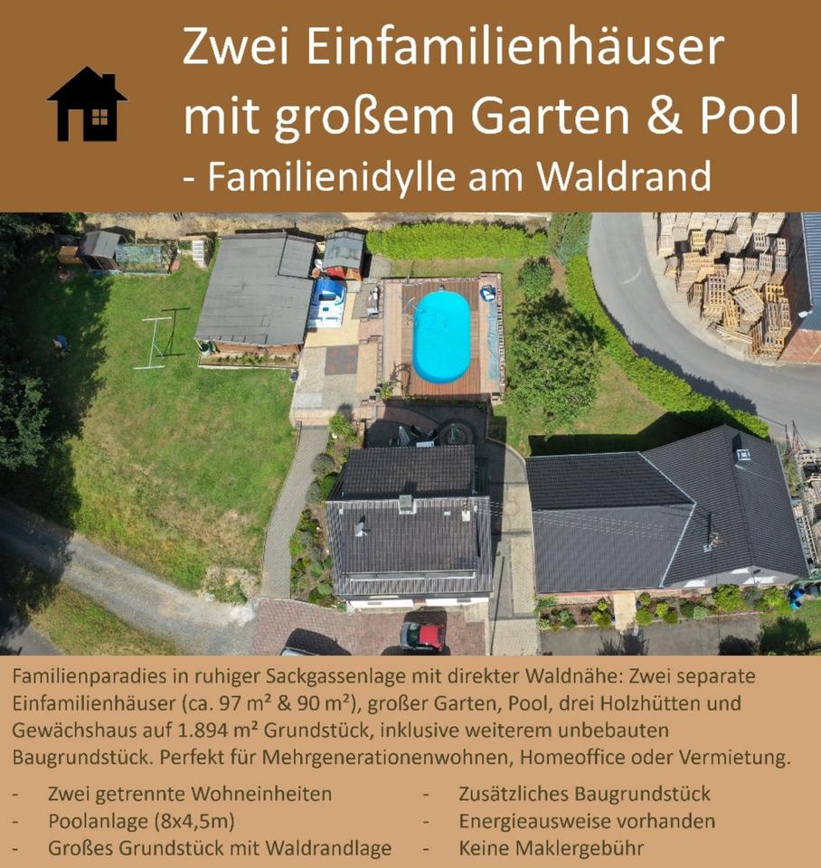 Thumbnail-Zwei Einfamilienhäuser mit großem Grundstück & Pool