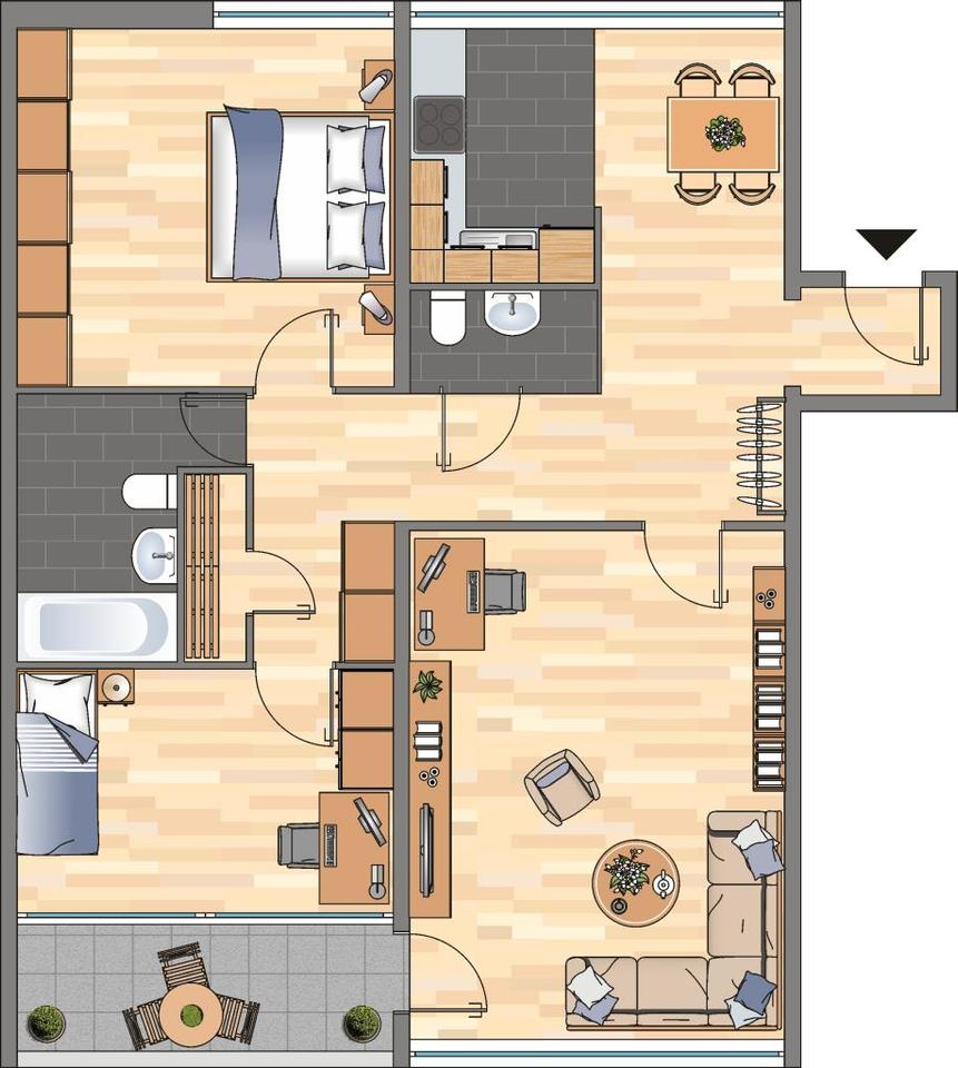 Thumbnail-sofort verfügbar! 3-Zimmer-Wohnung in Dortmund Scharnhorst
