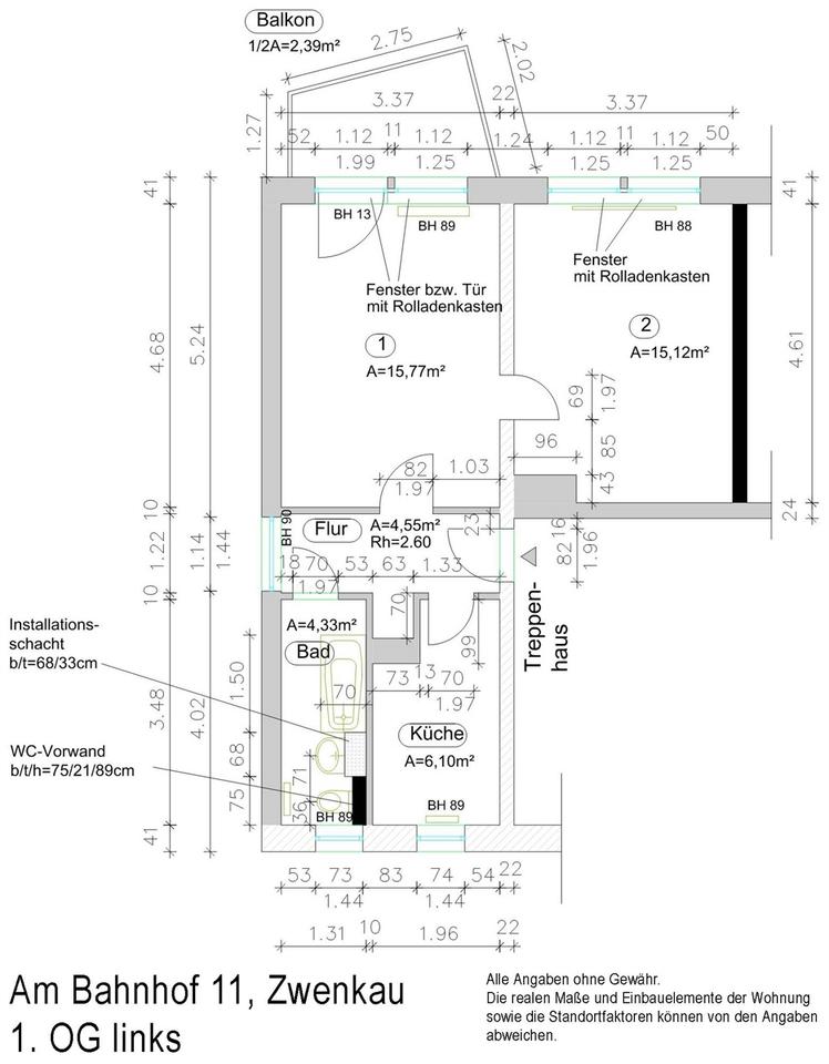 Thumbnail-Frisch sanierte 2-Raum-Wohnung mit Balkon