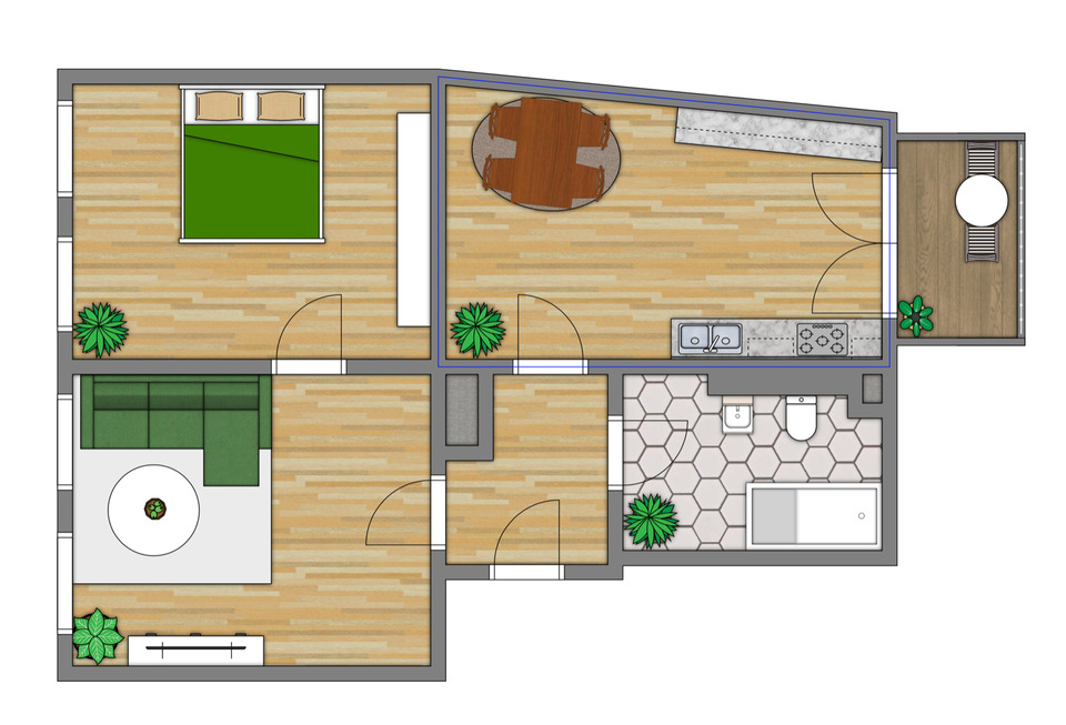 Thumbnail-Schöne DG-Wohnung mit Balkon in Burg