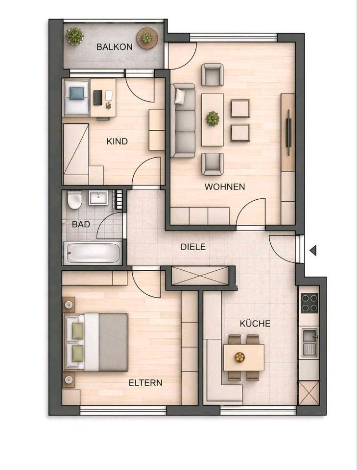 Thumbnail-Freiwerdende 3 Zimmer Wohnung