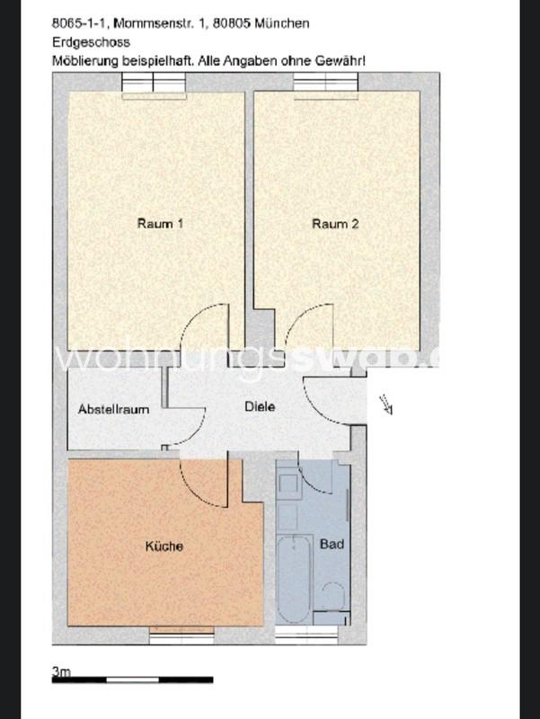 Thumbnail-Wohnungsswap - 2 Zimmer, 56 m² - Mommsenstraße, Schwabing-Freimann, München