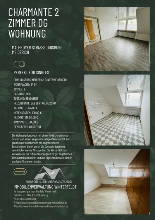 Thumbnail-Charmante 2-Zimmer-DG-Wohnung in ruhiger Lage