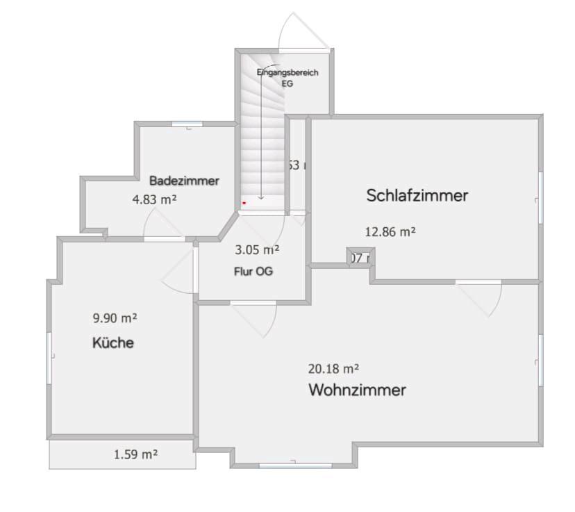 Thumbnail-Sanierte 2 Zimmer Wohnung in StuhrBrinkum im Zweifamilienhaus