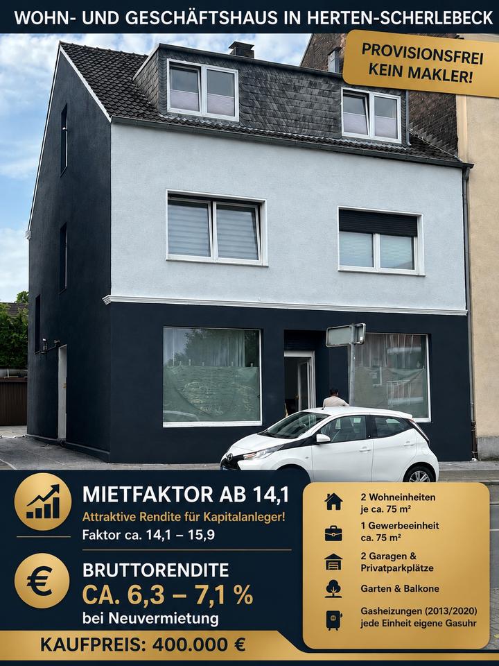 Thumbnail-Wohn- & Geschäftshaus | 225 m² | Faktor 14,1 | bis 7,1 % Rendite