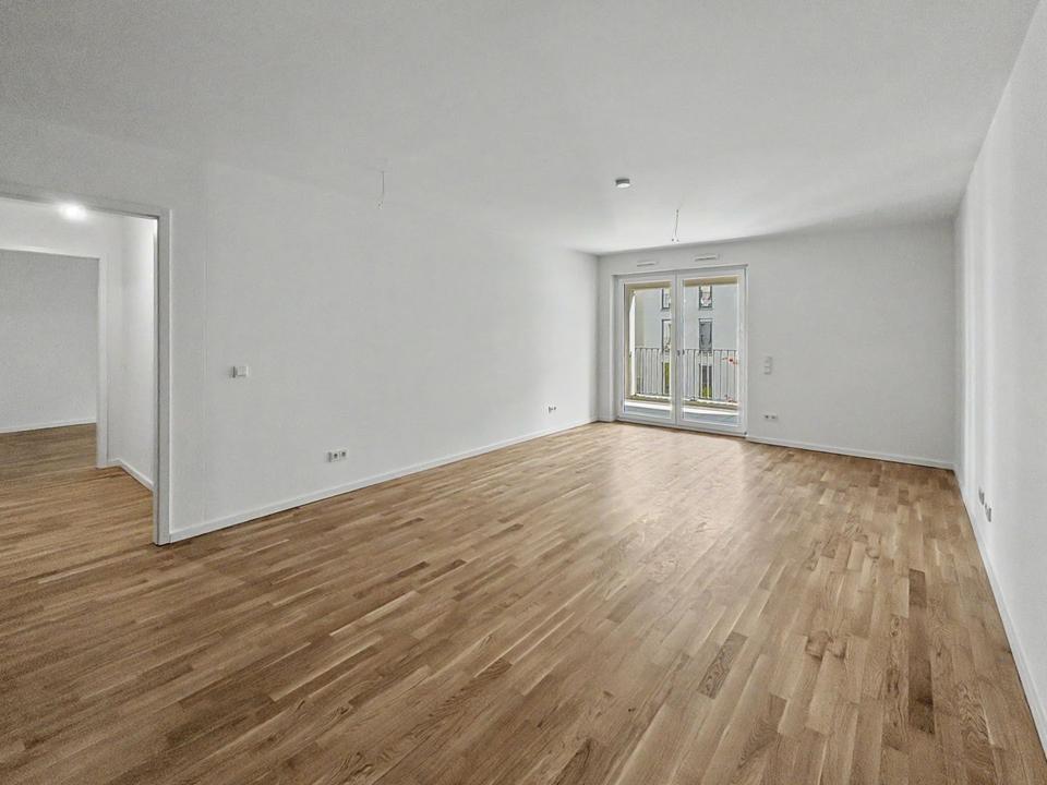 Thumbnail-Moderne 3-Zimmer-Neubauwohnung im Erstbezug mit zwei Bädern, Süd-Balkon und Tiefgaragenstellplatz