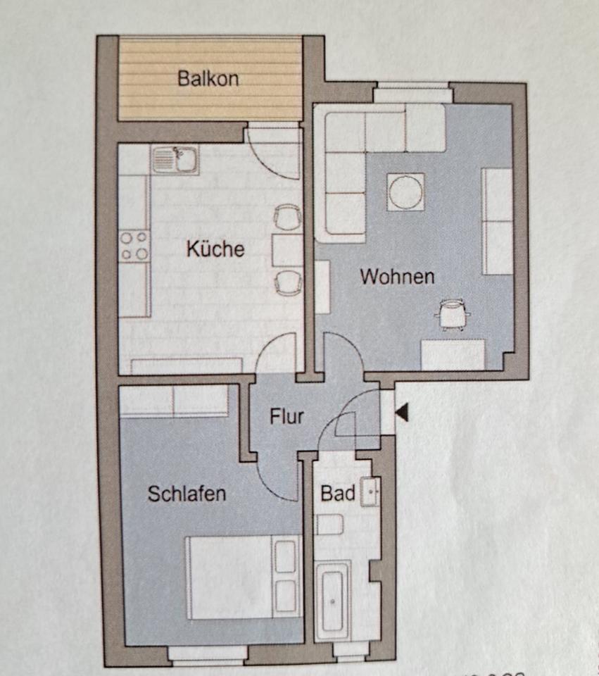 Thumbnail-Charmante 2-Zimmer-Wohnung mit Balkon in ruhiger Umgebung
