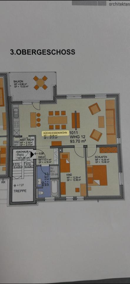 Thumbnail-3-Zimmer Wohnung ab sofort in Bodelshausen zu vermieten NEUBAU
