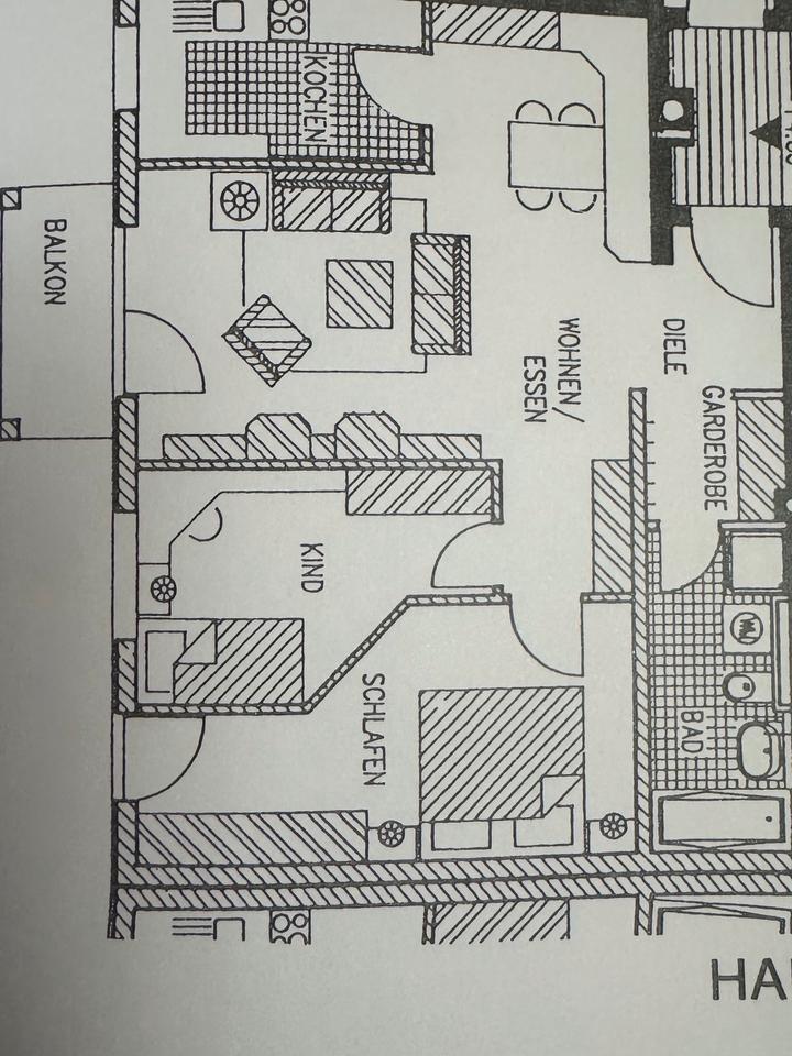 Thumbnail-Helle 3-Zimmerwohnung mit Parkettboden und Balkon zu vermieten