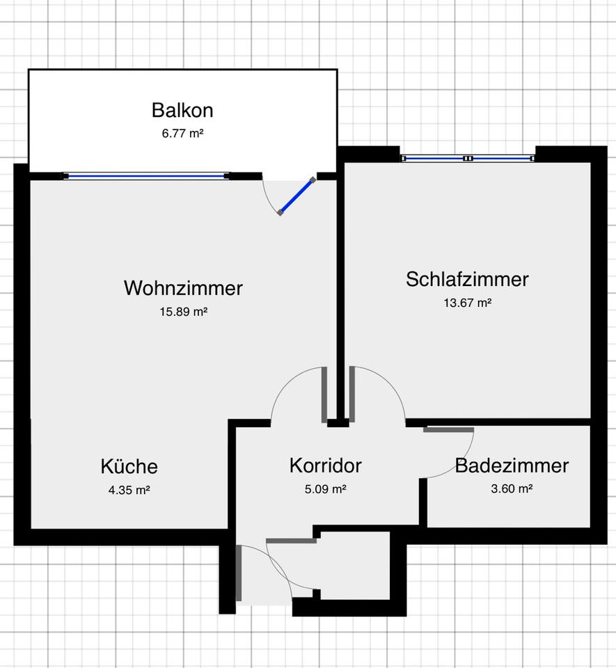 Thumbnail-Helle Wohnung mit Balkon 50 qm zu Vermieten