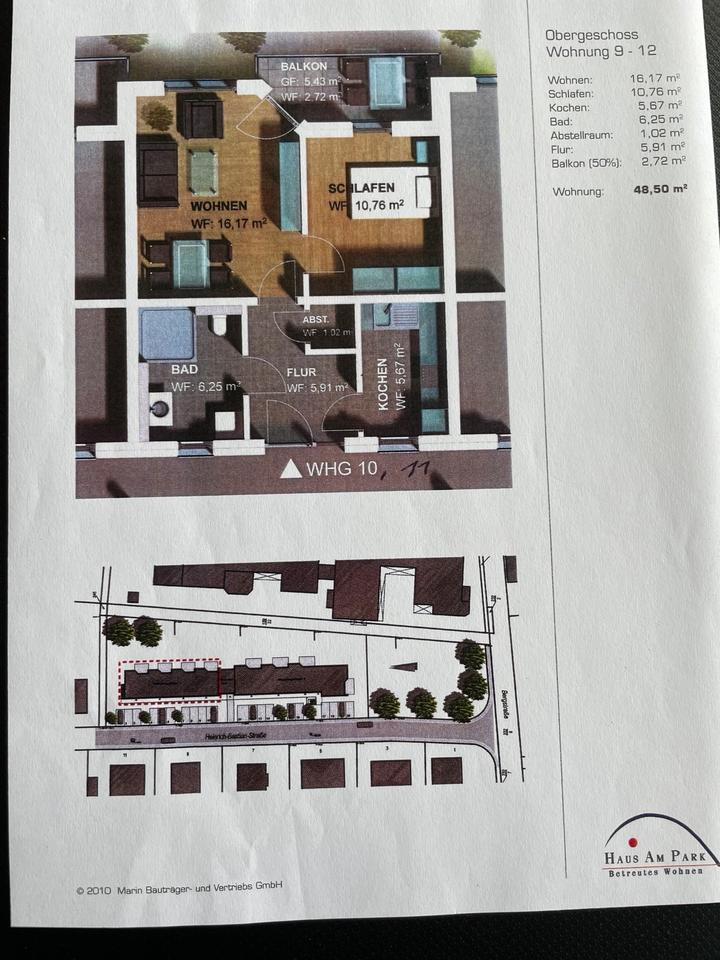 Thumbnail-Zweizimmerwohnung in Fronhausen, mit Balkon und Kfz-Stellplatu