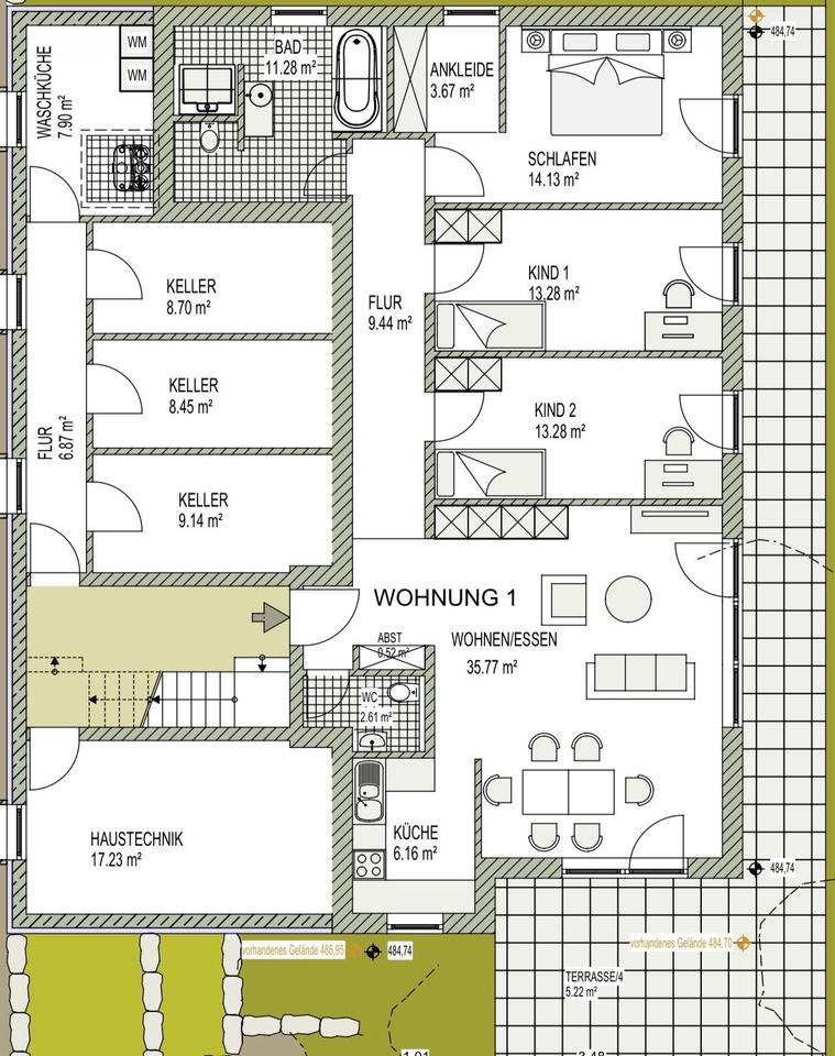 Thumbnail-4 Zimmer Wohnung Neubau mit Garten - Erstbezug Dezember