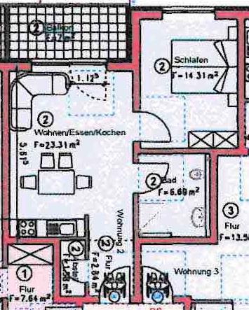 Thumbnail-Erstbezug 2-Zimmer-Wohnung barrierefrei mit Balkon