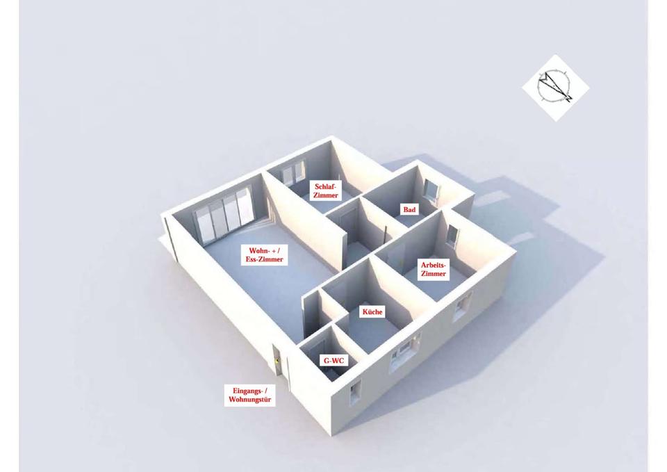 Thumbnail-Attraktive 3-Zimmer-Wohnung mit Garage + Stellplatz in Gernsbach