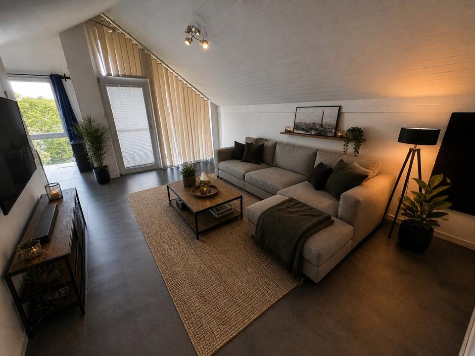 Thumbnail-Loftartige Dachgeschosswohnung mit Loggia, Stellplatz, Garten
