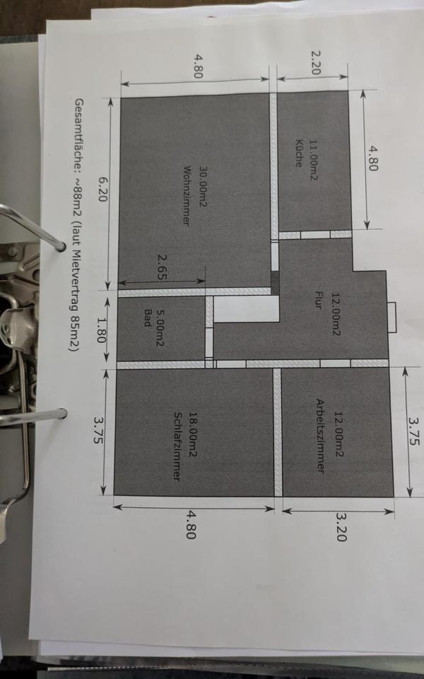 Thumbnail-3-Zimmer-Wohnung im 2. OG in Karlsruhe Südstadt - keine WG!