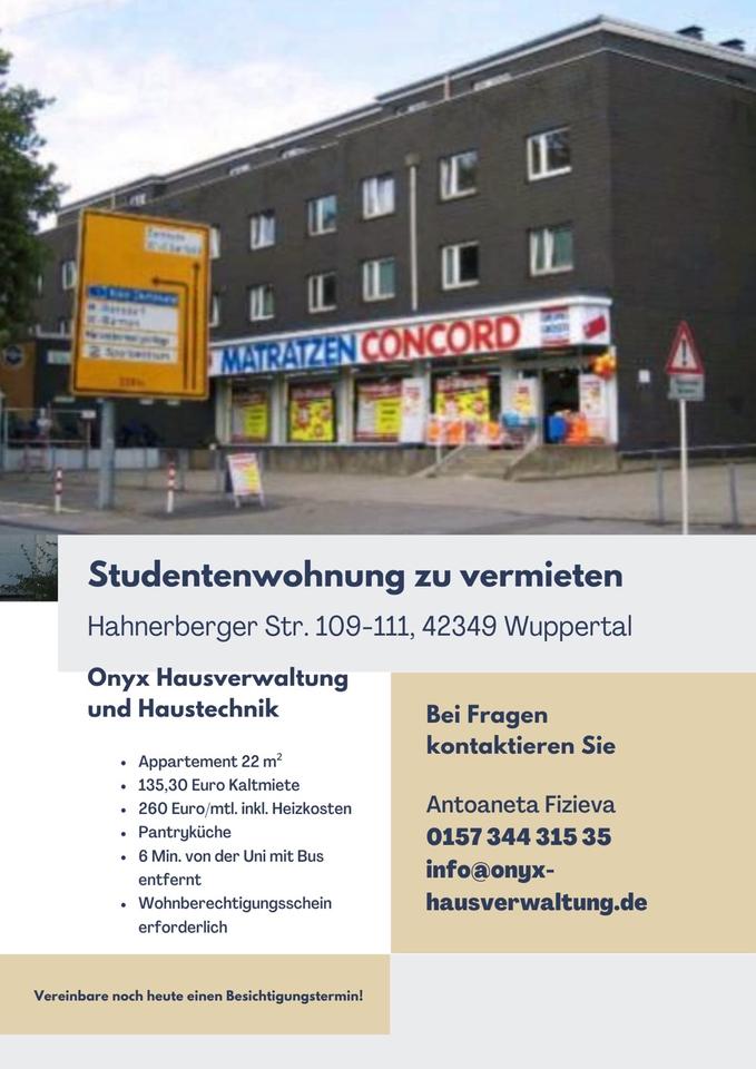 Thumbnail-STUDENTENWOHNUNG in Wuppertal-Cronenberg