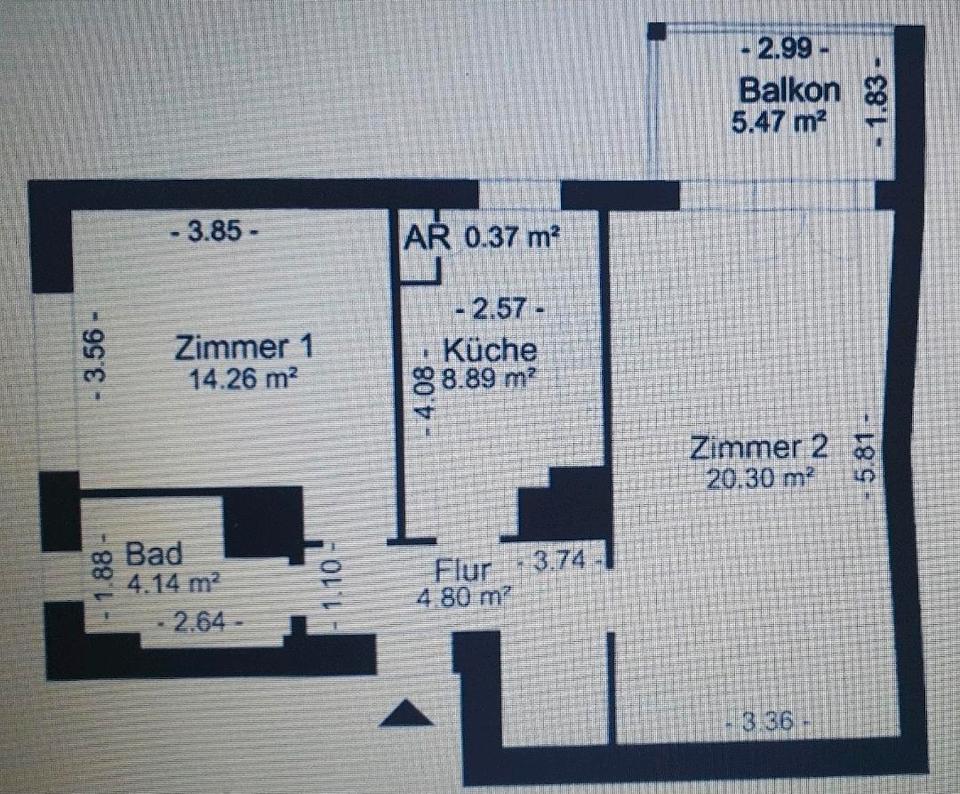Thumbnail-2 Zimmer 55mq Wohnung Balkon Bad Fenster Wuhlheide