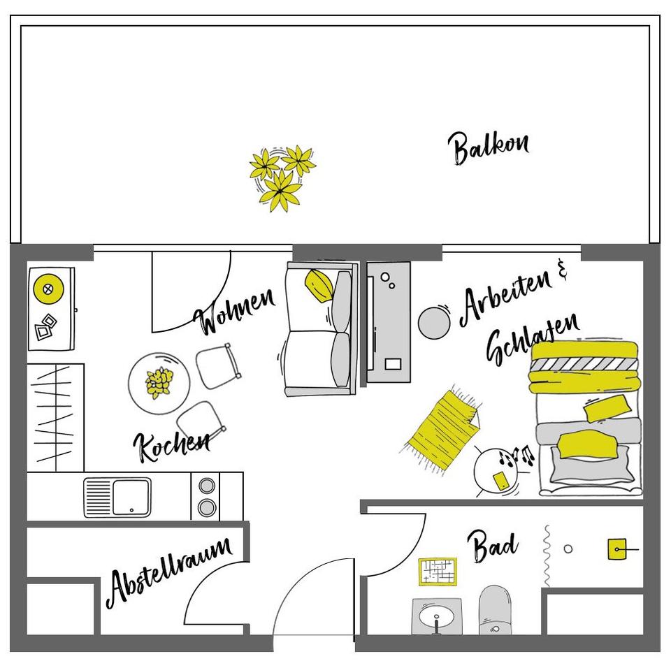 Thumbnail-Möblierte Wohnung - Typ Penthouse mit Dachterrasse im Urban Living Tempelhof