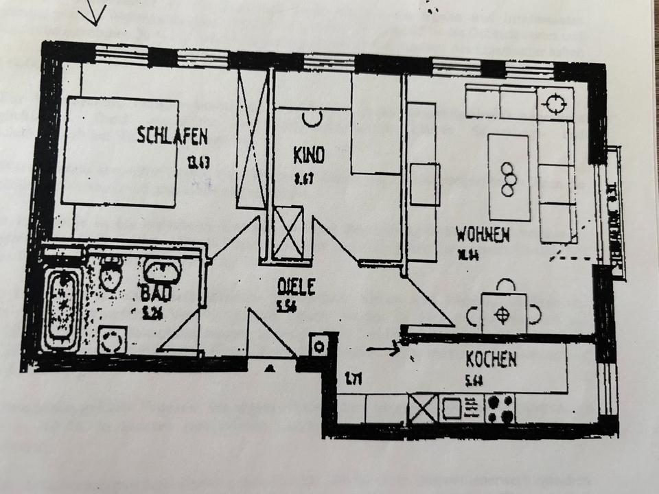 Thumbnail-Vermietete 3 Zimmer Wohnung in Hengersberg zu verkaufen