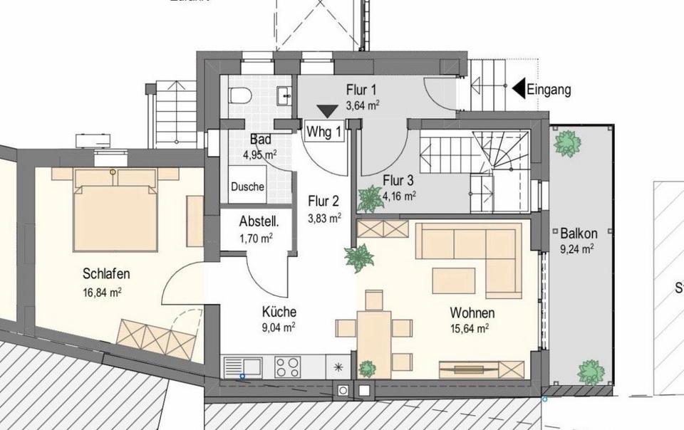 Thumbnail-Kernsanierte 2-Zimmerwohnung mit großer Terrasse in guter Ahrlage