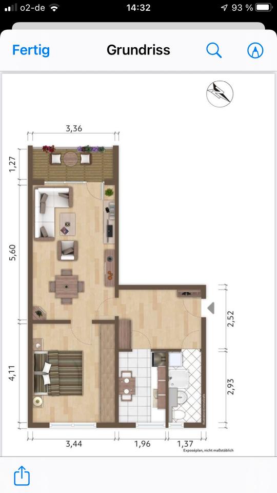 Thumbnail-Zweiraumwohnung Nachmieter altersgerechtes Wohnen ab 60 Jahren