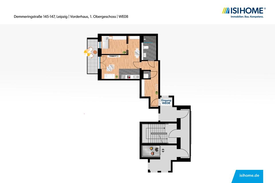 Thumbnail-Erstbezug! Tolle- 2 Raumwohnung in Lindenau mit Tiefgaragenstellplatz - WE08