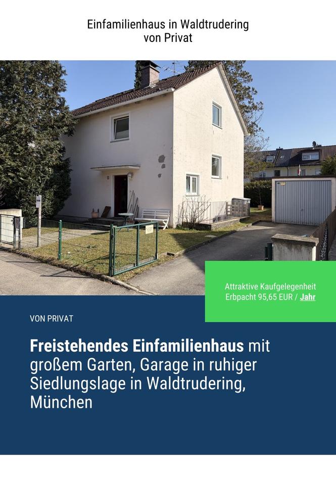 Thumbnail-Freistehendes Einfamilienhaus in Waldtrudering - Traumgrundstück