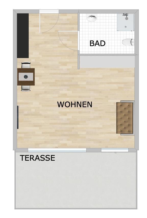 Thumbnail-Stilvolle neuwertige 1,5 Zimmer Wohnung in Bochum Wattenscheid