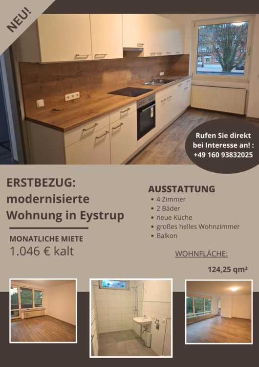 Thumbnail-Moderne 4-Zimmer-Wohnung in Eystrup