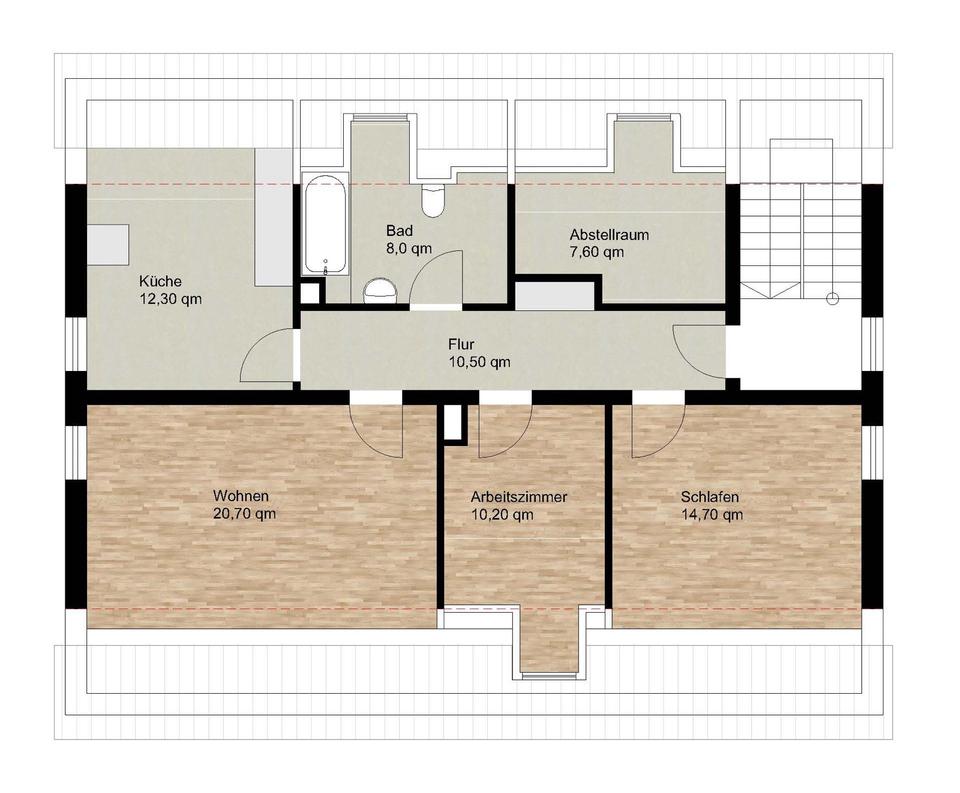 Thumbnail-Modernisierte 3,5-Zimmer-Wohnung mit Garage in 93342 SaalDo.