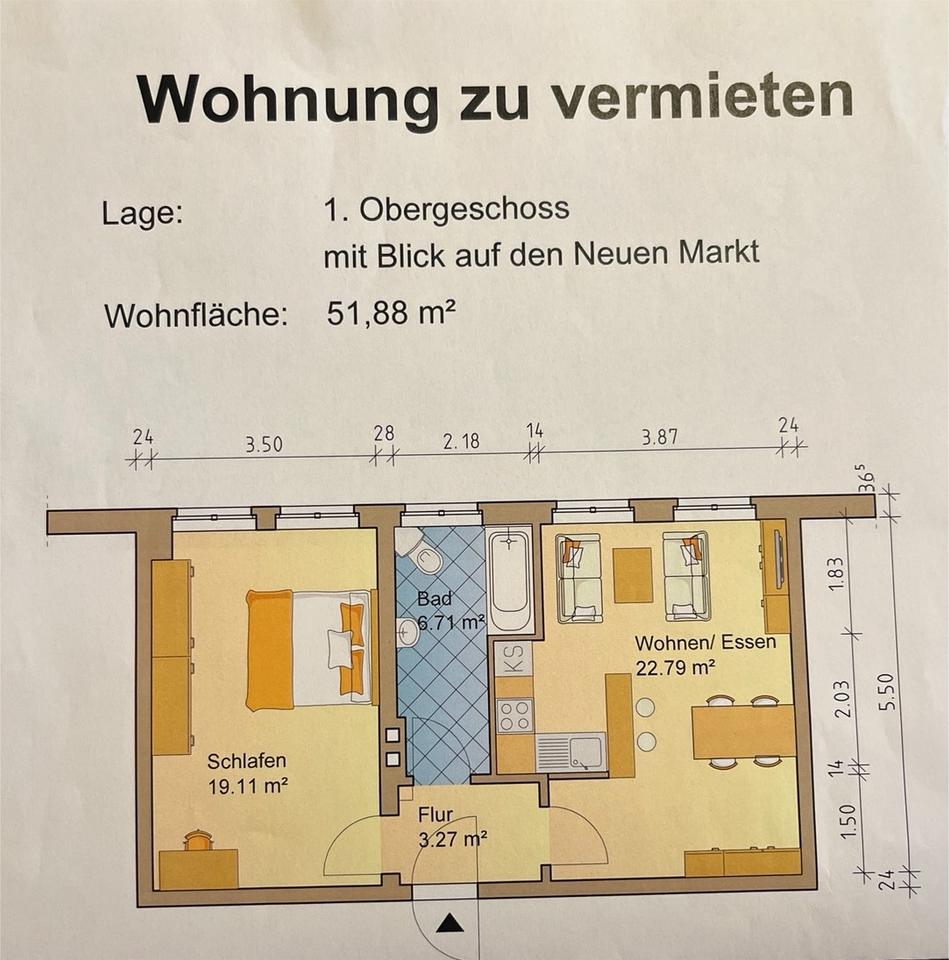Thumbnail-2 Raumwohnung im 1. OG in zentraler Lage von Anklam