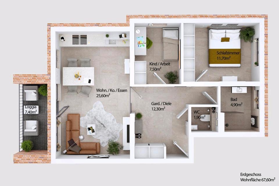 Thumbnail-Moderne 3-Zimmer-EG-Wohnung Eschweiler Dürwiss-kernsaniert!