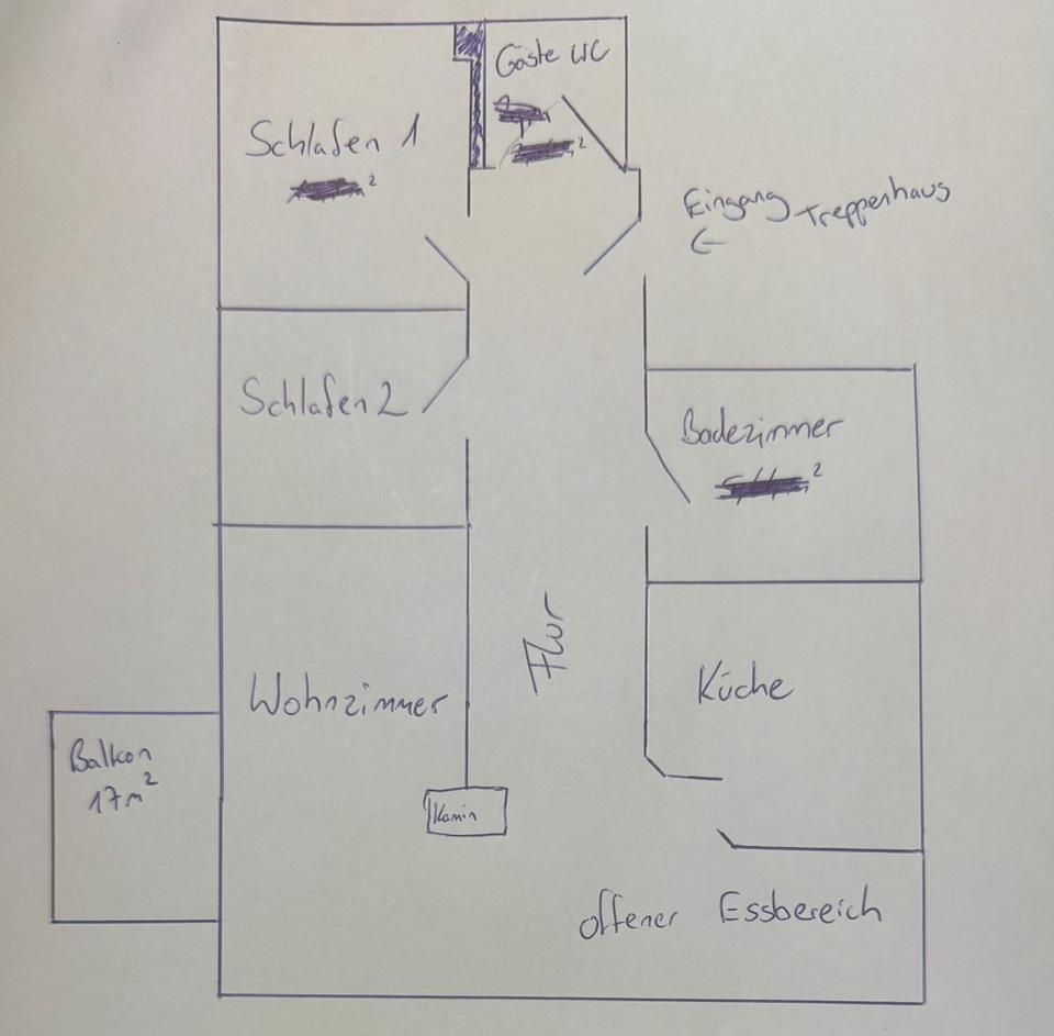 Thumbnail-Frisch renovierte helle 3 Zimmer Wohnung 101m2 zu vermieten