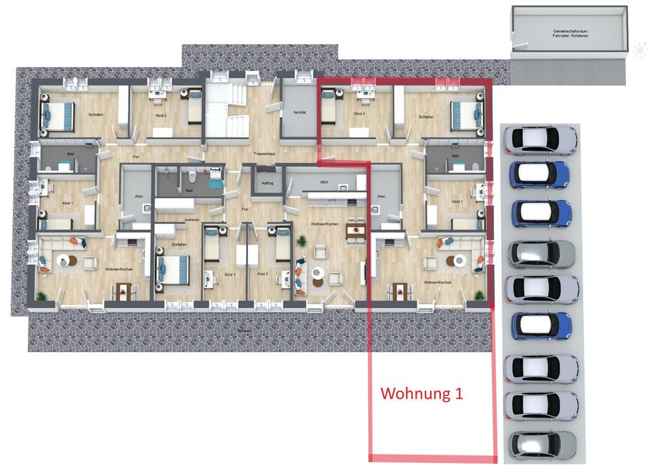 Thumbnail-Erstbezug - 110 m² - Neubauwohnung im EG + Terrasse und Garten