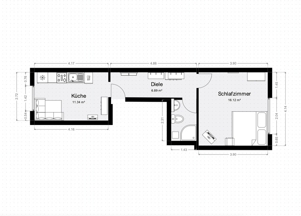 Thumbnail-1-Zimmer-Wohnung Aachen|Untermiete bis April|Übernahmemöglichkeit