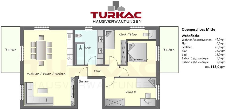 Thumbnail-Hüttenberg-Neubau – Erstbezug OG Mitte 4 ZKB Fußbodenheizung und Keller