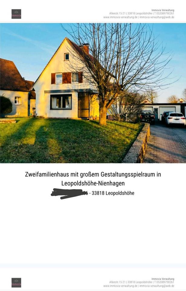 Thumbnail-Zweifamilienhaus in Leopoldshöhe Nienhagen zu verkaufen ❤️