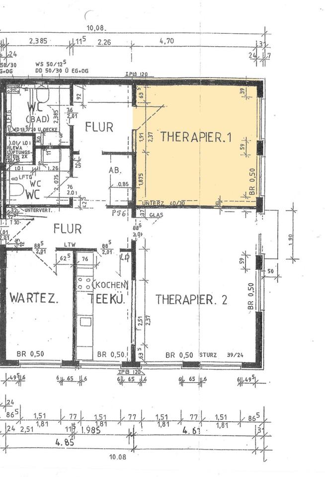 Thumbnail-PraxisBüroraum zu vermieten + anteilige Nutzung der Nebenräume