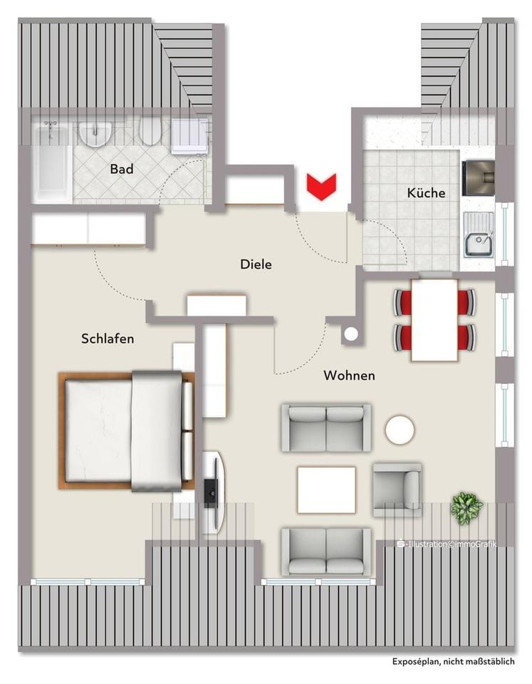 Thumbnail-Mietwohnung am östlichen Stadtrand