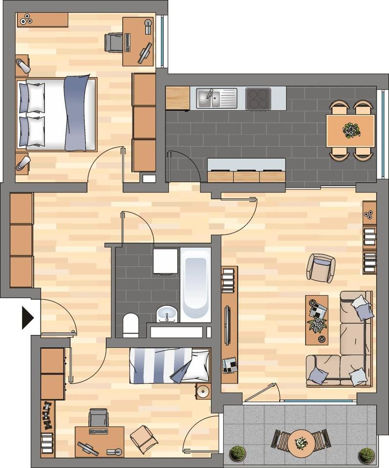 Thumbnail-Demnächst frei! 3-Zimmer-Wohnung in Bellheim