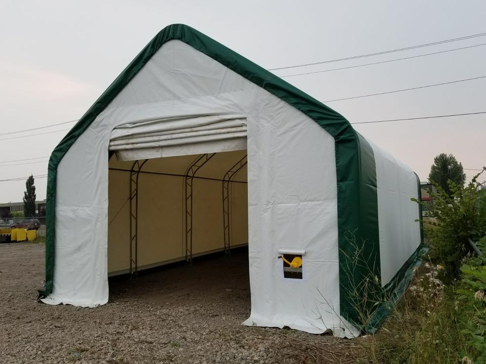 Thumbnail-Zelthalle mit Schrägdach 6,1x12,2m PVC 750gm2